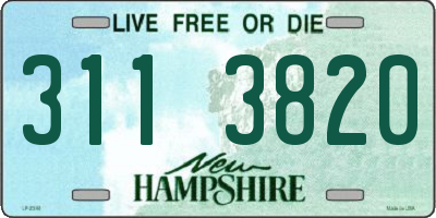 NH license plate 3113820