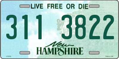 NH license plate 3113822