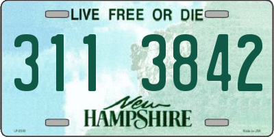 NH license plate 3113842