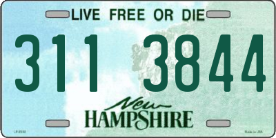 NH license plate 3113844
