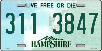 NH license plate 3113847