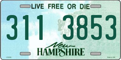 NH license plate 3113853