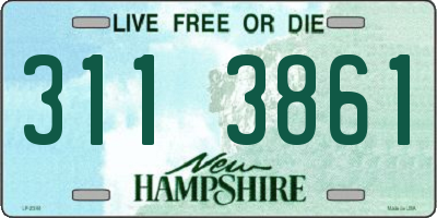 NH license plate 3113861
