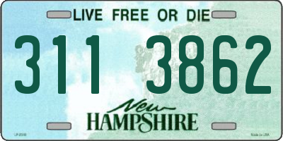 NH license plate 3113862