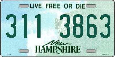 NH license plate 3113863
