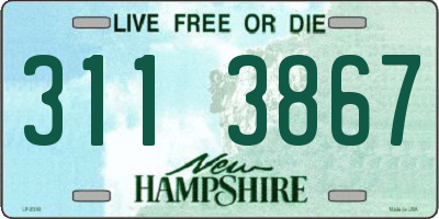 NH license plate 3113867