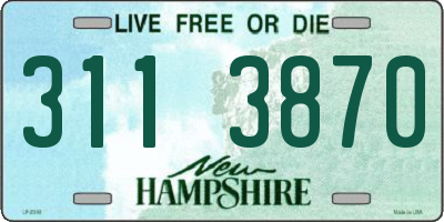 NH license plate 3113870