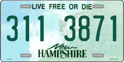 NH license plate 3113871