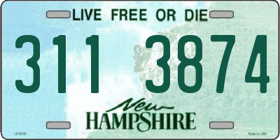 NH license plate 3113874