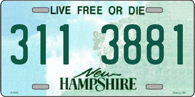 NH license plate 3113881