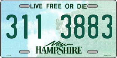 NH license plate 3113883