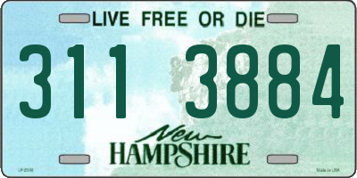 NH license plate 3113884