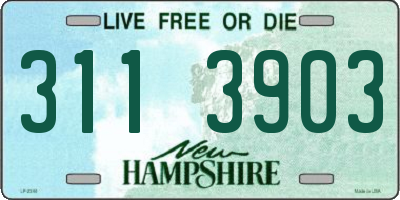 NH license plate 3113903