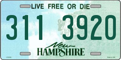 NH license plate 3113920