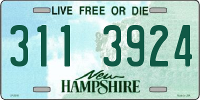 NH license plate 3113924