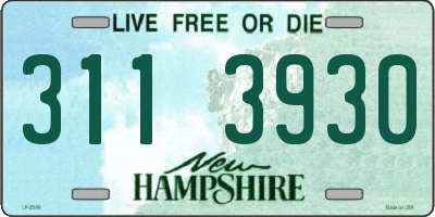NH license plate 3113930
