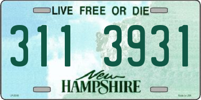 NH license plate 3113931