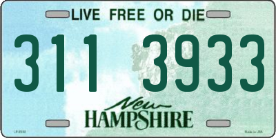 NH license plate 3113933