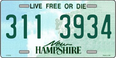 NH license plate 3113934