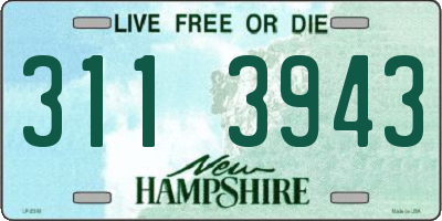 NH license plate 3113943