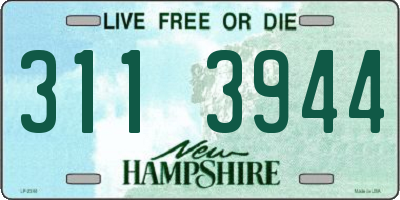 NH license plate 3113944
