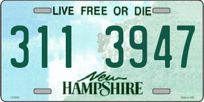 NH license plate 3113947