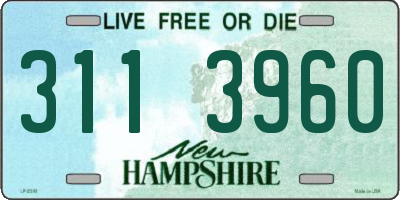 NH license plate 3113960