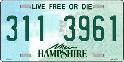 NH license plate 3113961