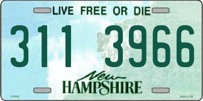 NH license plate 3113966