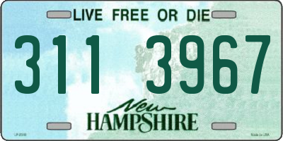 NH license plate 3113967