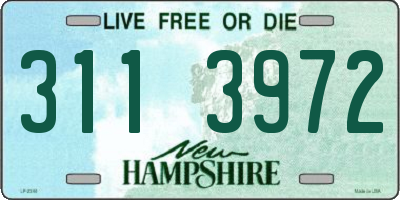 NH license plate 3113972