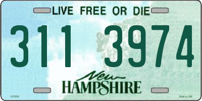 NH license plate 3113974