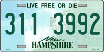 NH license plate 3113992
