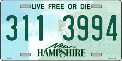 NH license plate 3113994