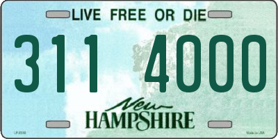 NH license plate 3114000