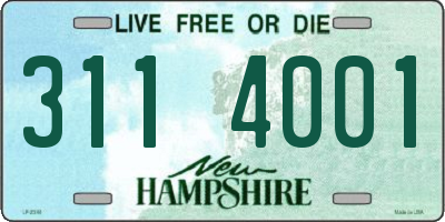 NH license plate 3114001