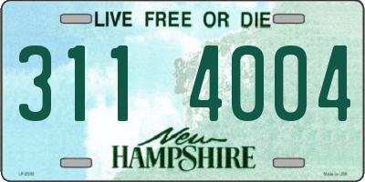 NH license plate 3114004