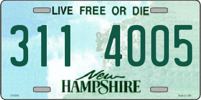 NH license plate 3114005