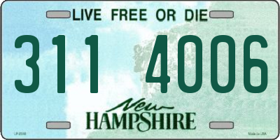NH license plate 3114006