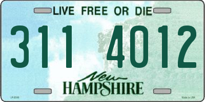 NH license plate 3114012