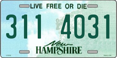 NH license plate 3114031