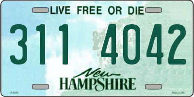 NH license plate 3114042