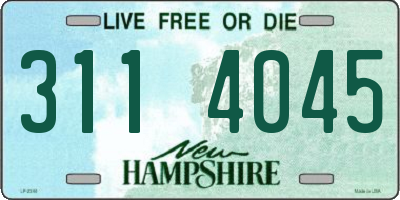 NH license plate 3114045