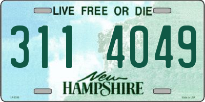 NH license plate 3114049