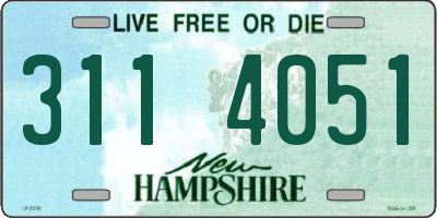 NH license plate 3114051