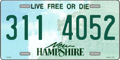 NH license plate 3114052
