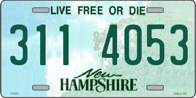 NH license plate 3114053