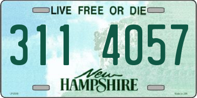 NH license plate 3114057