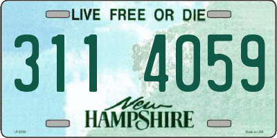 NH license plate 3114059
