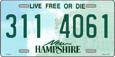 NH license plate 3114061